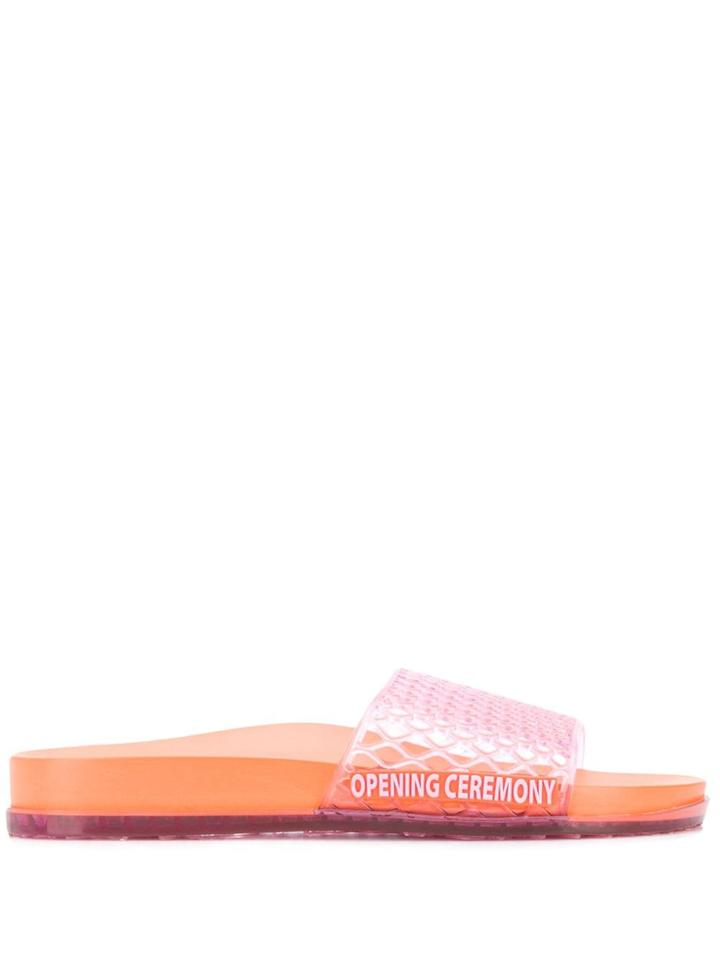 Opening Ceremony X Melissa Mesh Upper Slides - Orange