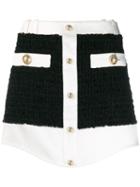 Balmain Panel Mini Skirt - Black