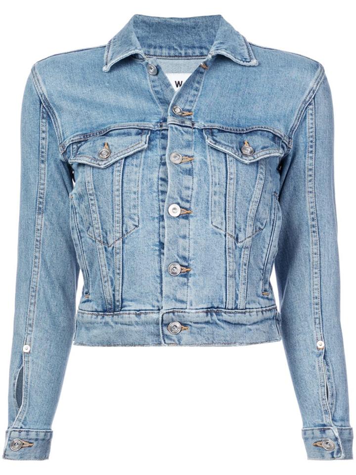 Proenza Schouler Pswl Shrunken Denim Jacket - Yellow