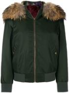 Mr & Mrs Italy Fur Detail Jacket - Green