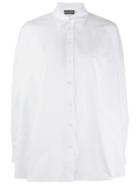 Emporio Armani Wide Hem Long Sleeve Shirt - White