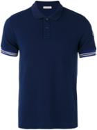 Moncler Striped Trim Polo Shirt, Men's, Size: Xxl, Blue, Cotton