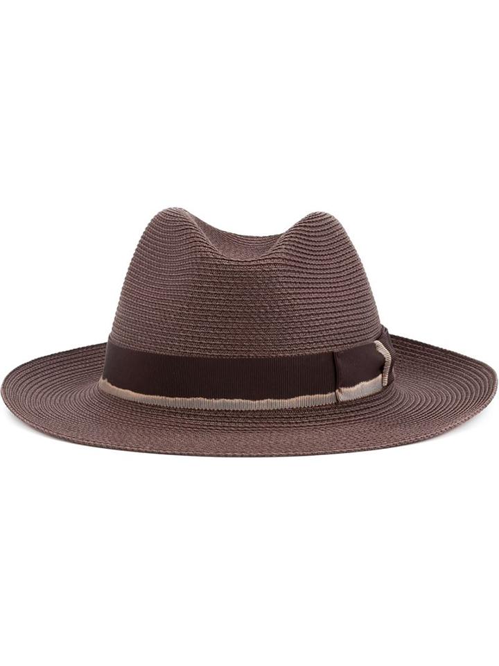 Filù Hats Sinatra Hat, Women's, Size: M, Brown, Straw/viscose/cotton