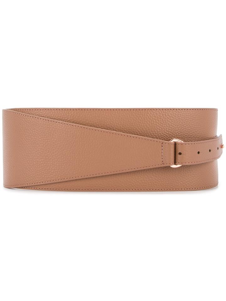 Ginger & Smart Diffraction Wide Wrap Belt - Brown
