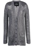 Marc Jacobs Metallic Knit Cardigan - Silver