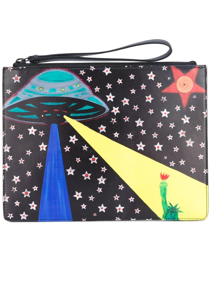 Christopher Kane Printed Clutch - Black