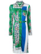 Tory Burch Printed Shirt Dress - Green