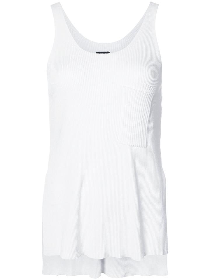 Osklen - Ribbed Pocket Tank - Women - Polyamide - P, White, Polyamide