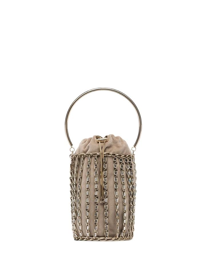 Rosantica Kill Bill Crystal Embellished Bracelet Bag - Neutrals