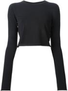 Stella Mccartney Cropped Sweater, Women's, Size: 48, Blue, Polyester/rayon