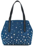 Jimmy Choo Sofia Star Studded Denim Tote - Blue