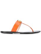 Gucci T-strap Sandals - Yellow & Orange