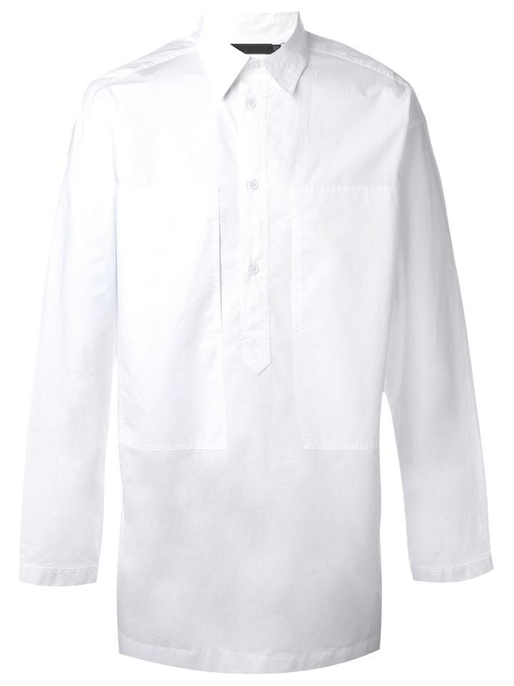 Alexander Wang Cutaway Collar Shirt, Men's, Size: 50, White, Cotton
