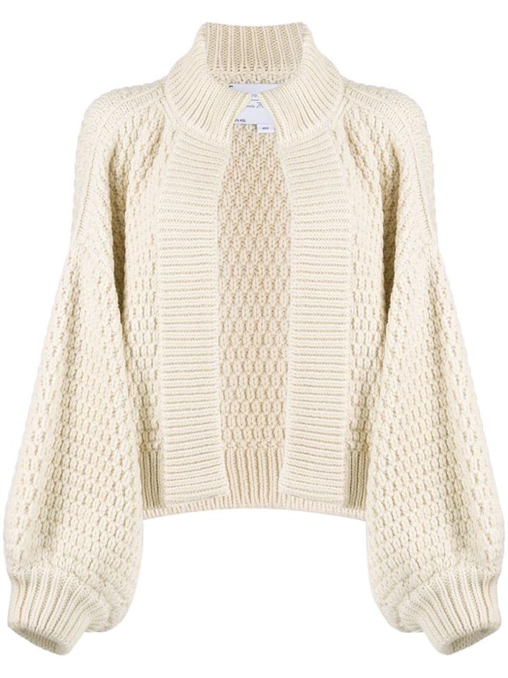 I Love Mr Mittens Waffle Knit Cardigan - White