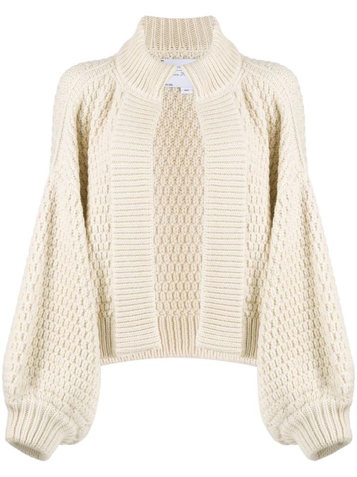 I Love Mr Mittens Waffle Knit Cardigan - White