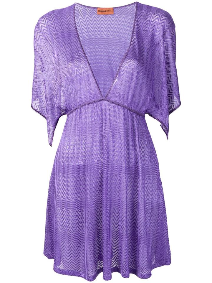 Missoni Mare Zig-zag Textured Dress - Purple