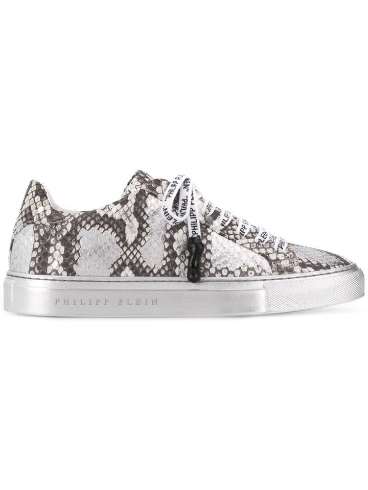 Philipp Plein Lo-top Statement Sneakers - Silver