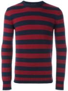 Saint Laurent Striped Classic Sweater, Men's, Size: Small, Red, Wool