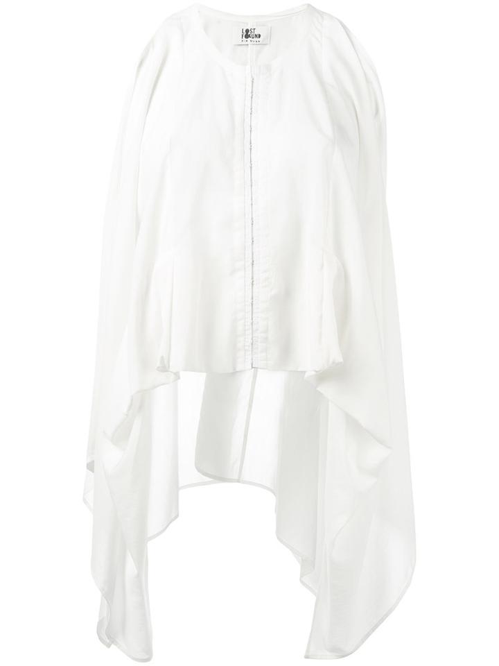 Lost & Found Ria Dunn - Hook And Eye Blouse - Women - Cotton/lyocell - Xs, White, Cotton/lyocell