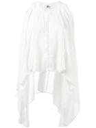 Lost & Found Ria Dunn - Hook And Eye Blouse - Women - Cotton/lyocell - Xs, White, Cotton/lyocell