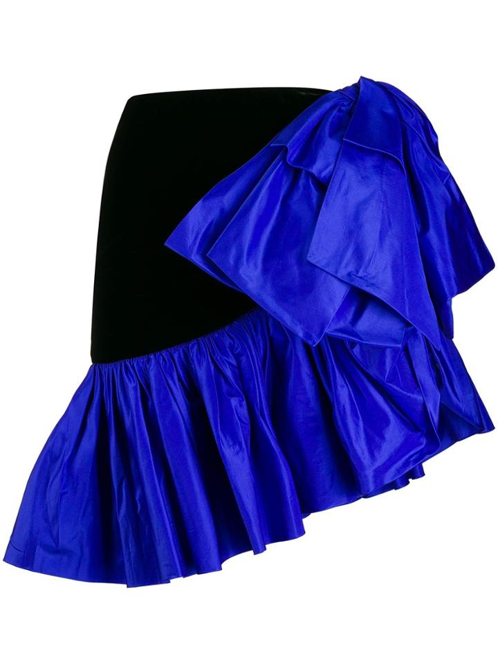 Yves Saint Laurent Pre-owned 1980s Contrast Bow Skirt - Black
