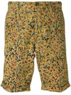 Incotex Floral Print Chinos, Men's, Size: 30, Yellow/orange, Cotton
