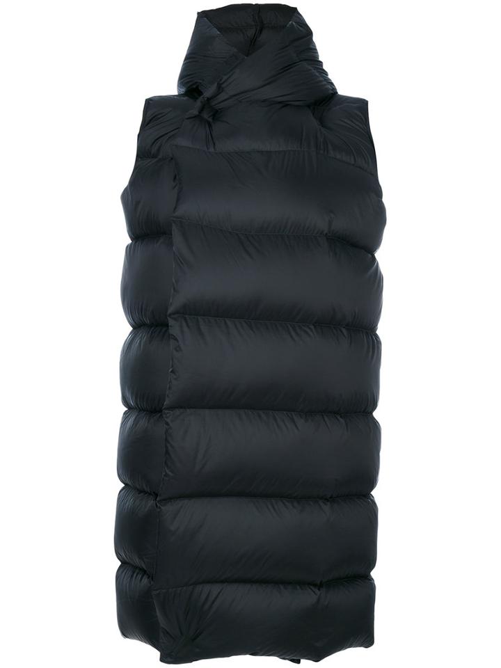 Rick Owens - Padded Hooded Gilet - Women - Feather Down/polyamide - 40, Black, Feather Down/polyamide