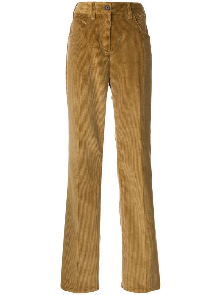 Prada Corduroy Wide-leg Trousers - Brown