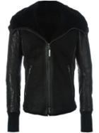 Isaac Sellam Experience Zipped Jacket, Men's, Size: Xxl, Black, Feather Down/lamb Skin/acrylic/wool