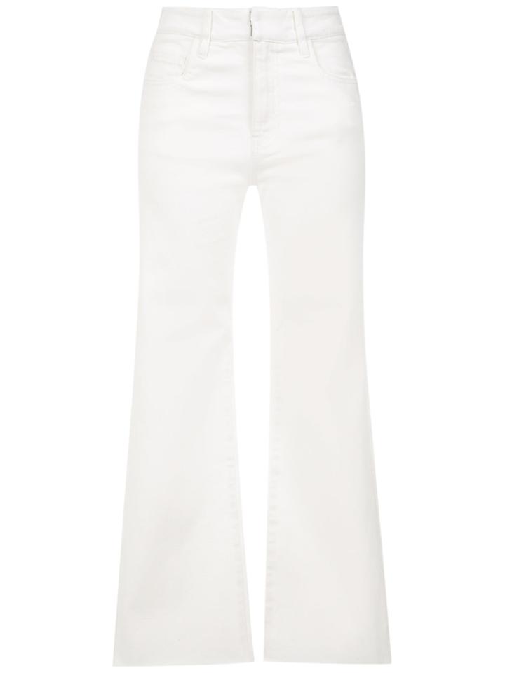 Egrey Cropped Denim Trousers - White