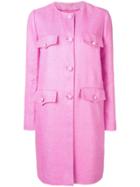 Ermanno Scervino Single Breasted Midi Coat - Pink