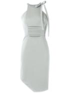 Gloria Coelho - Cut Out Details - Women - Elastodiene/polyester/viscose - 40, Grey, Elastodiene/polyester/viscose