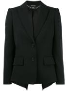 Alexander Mcqueen Kickback Blazer, Women's, Size: 42, Black, Virgin Wool/cupro