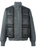 Moncler Gamme Bleu Detachable Padded Layer Jacket, Men's, Size: 2, Grey, Cotton/feather Down/polyamide/wool