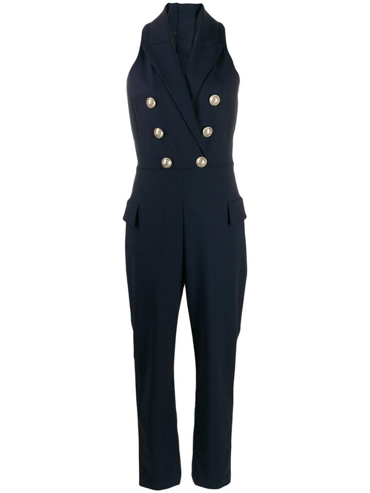 Balmain Double-breasted Jumpsuit - Blue