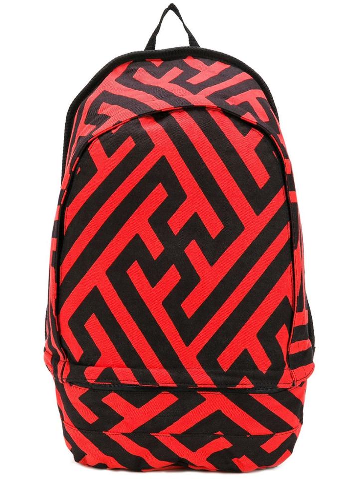 Ktz Maze Print Backpack - Red