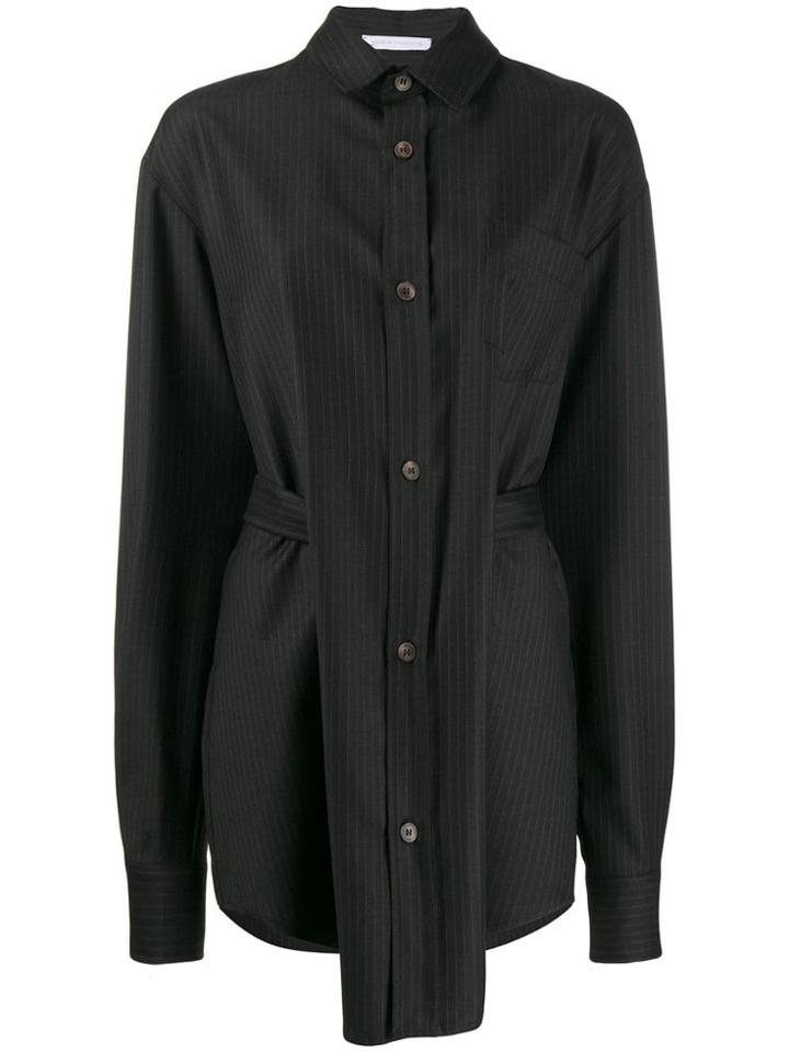 Société Anonyme Striped Oversized Shirt - Black