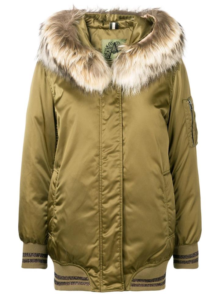 Alessandra Chamonix Hooded Padded Bomber Jacket - Green