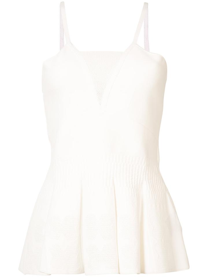 Roland Mouret - Slim-fit Peplum Blouse - Women - Polyester/viscose - M, White, Polyester/viscose