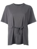 Joseph - Tie Detail T-shirt - Women - Cotton/spandex/elastane - S, Grey, Cotton/spandex/elastane