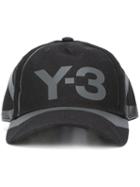 Y-3 Logo Print Baseball Hat, Men's, Black, Cotton