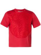 Christopher Kane Scuba Lace T-shirt, Women's, Size: Medium, Red, Polyurethane/modal/viscose