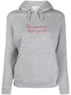 Giada Benincasa 'pensami Sempre' Embroidered Hoodie - Grey