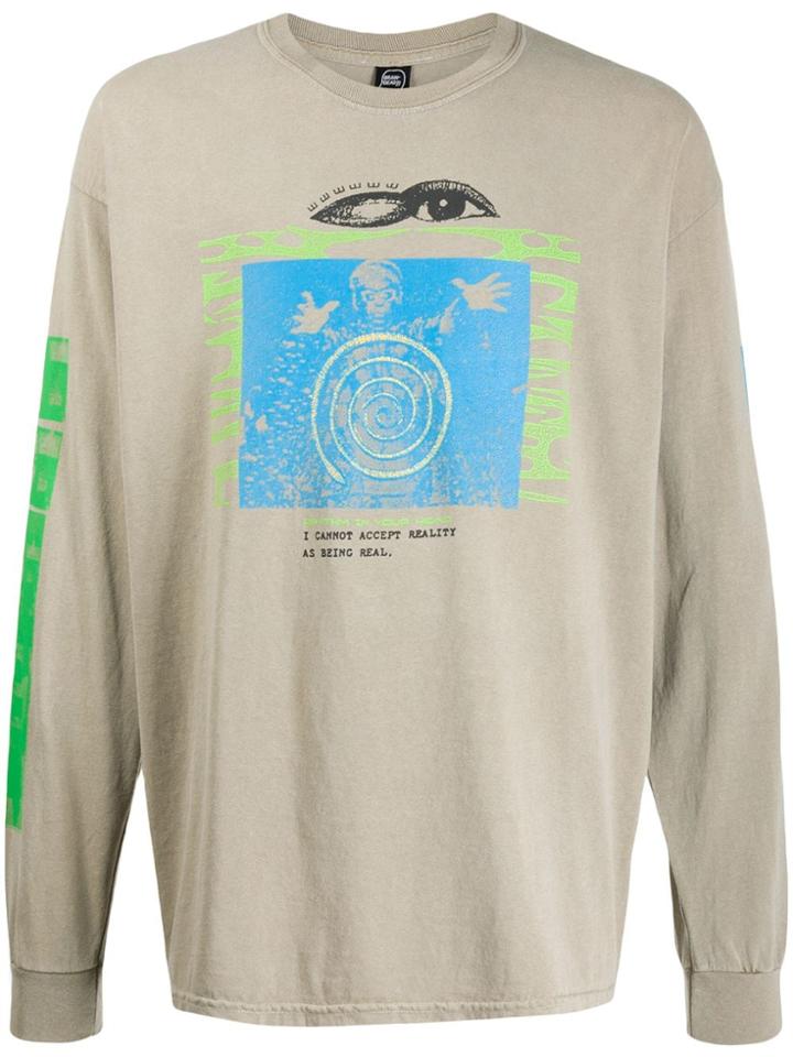 Brain Dead Graphic Print T-shirt - Neutrals
