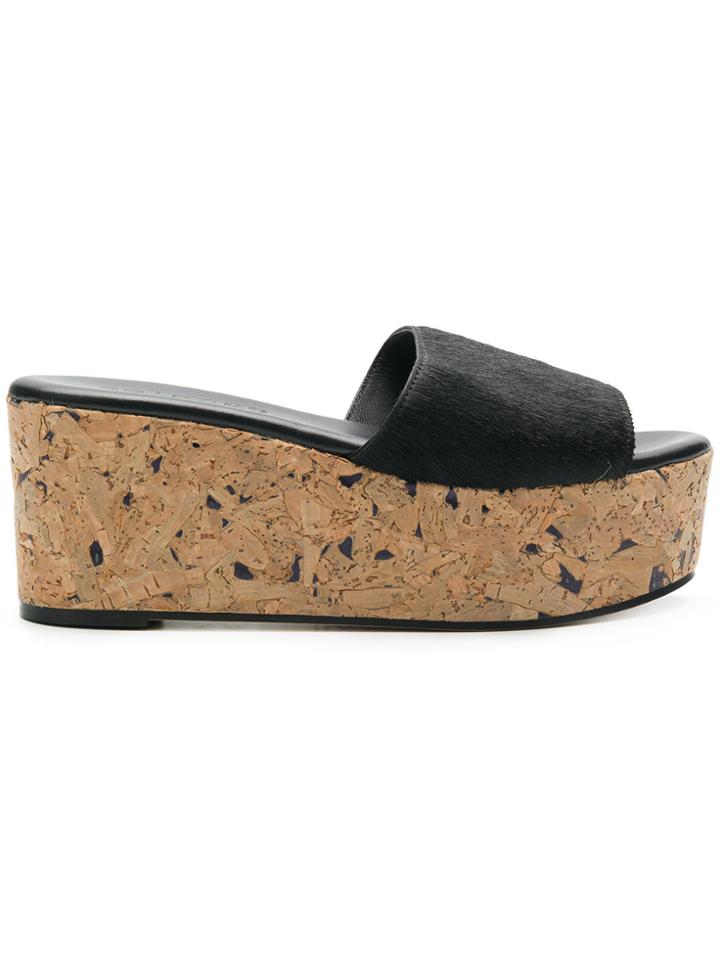 Solange Sandals Flat Wedge Sandals - Black