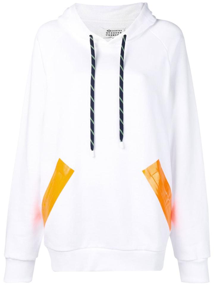Maison Margiela Varnished Pocket Hoodie - White