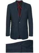 Loveless Two Piece Pinstripe Suit - Blue