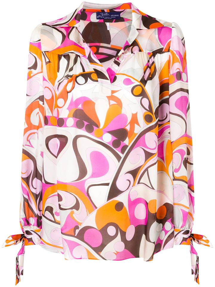 Emilio Pucci Printed Blouse - Pink & Purple