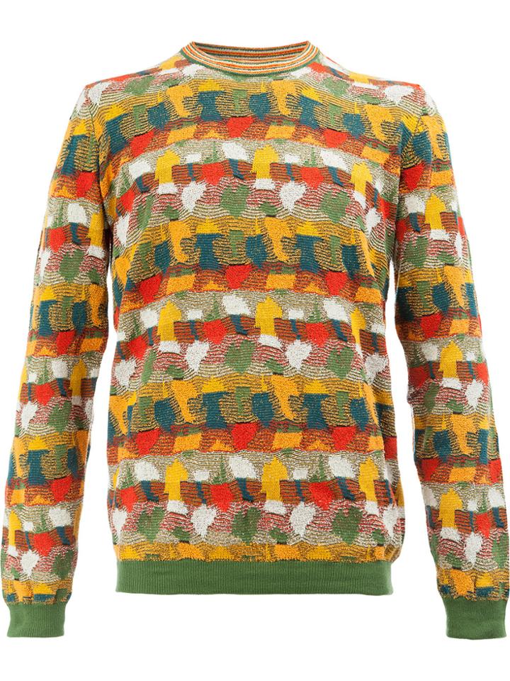 Roberto Collina Colour-block Printed Sweater - Multicolour