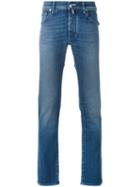 Slim Fit Jeans - Men - Cotton/polyester/spandex/elastane - 40, Blue, Cotton/polyester/spandex/elastane, Jacob Cohen